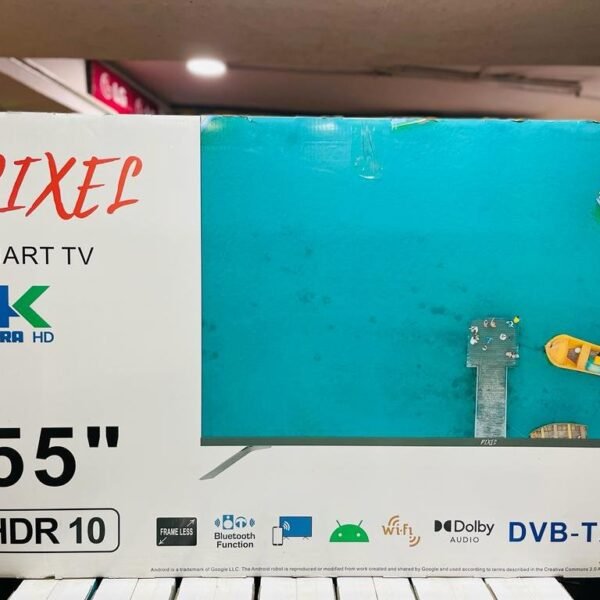 Pixel 55 Inch 4K Android Smart TV – Black