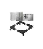 Adjustable Fridge Stand Trolley 56*56cm,Black - Image 2