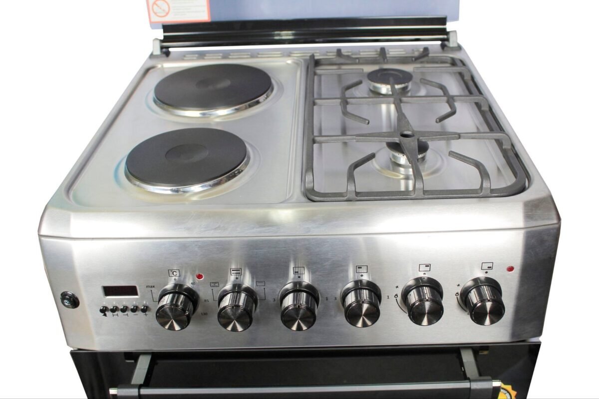 BlueFlame Diamond Cooker 60x60cm, 2 Gas & 2 Electric Burners, Electric Oven D6022ERF - Image 2