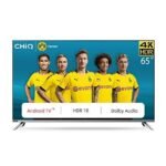 CHiQ 65-inch 4K UHD HDR Android Smart LED TV; Built-in Wi-Fi, HDR, Bluetooth, Built-in Chromecast, Dolby Atmos