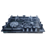 FIESTA 60×60 Built-in Gas Hob, 4-Gas Burners, Auto Ignition, Cast Iron Pan Supports, Euro Pool Gas Burners – Black