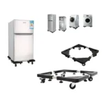 Adjustable Fridge Stand Trolley 56*56cm,Black