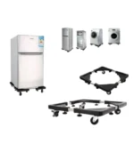 Adjustable Fridge Stand Trolley 56*56cm,Black