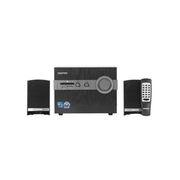 Geepas 2.1 Music System 2000PMPO GMS 8516 -Black | Home Audio System with Powerful Sound