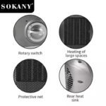 SOKANY Indoor High-power 2000w Neck electric room Heater And Power Bank Overheating Protection Electric Space Fan Heaters For Indoor Use - Image 2