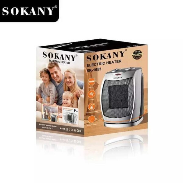 SOKANY Indoor High-power 2000w Neck electric room Heater And Power Bank Overheating Protection Electric Space Fan Heaters For Indoor Use
