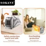 SOKANY Indoor High-power 2000w Neck electric room Heater And Power Bank Overheating Protection Electric Space Fan Heaters For Indoor Use - Image 5