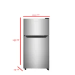 Hisense RD-12DR4SA 120 Liters Double Door Fridge – Silver - Image 4