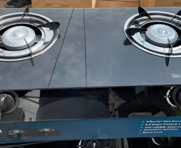 Electro Master 2 Gas Burner Cooktop With Auto Ignition-Black.