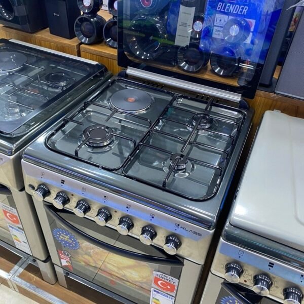 Klass 3Gas + 1Electric 60X60 Cooker With Electric Oven – Grey