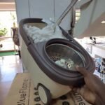 Spin mopper with a pair of mopps and wheels with Free liquid soap 5liters - Image 4