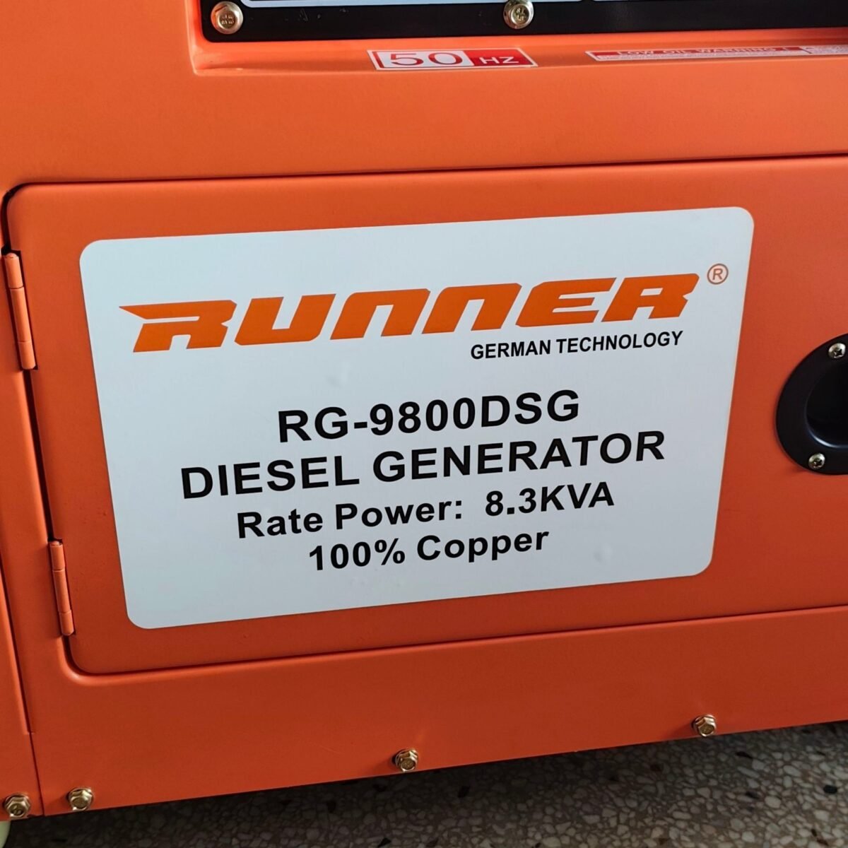 Runner-9800DSG silent diesel generator 8.3kva copper - Image 3