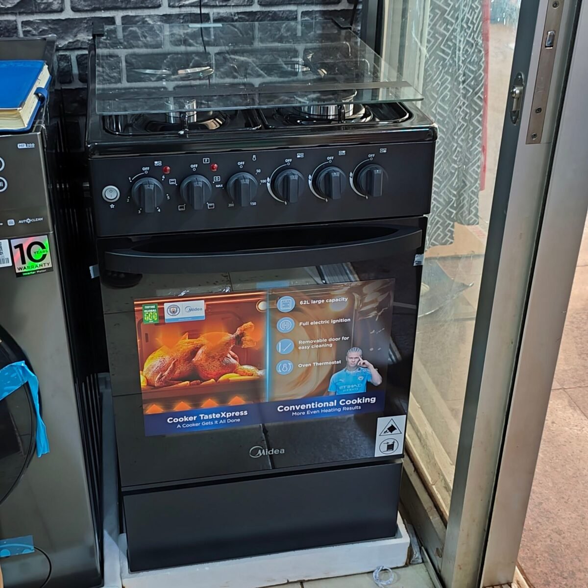 Midea gas electric cooker 3gas 1 electric plate and electric oven 50cm by 60cm with self ignition - Image 6