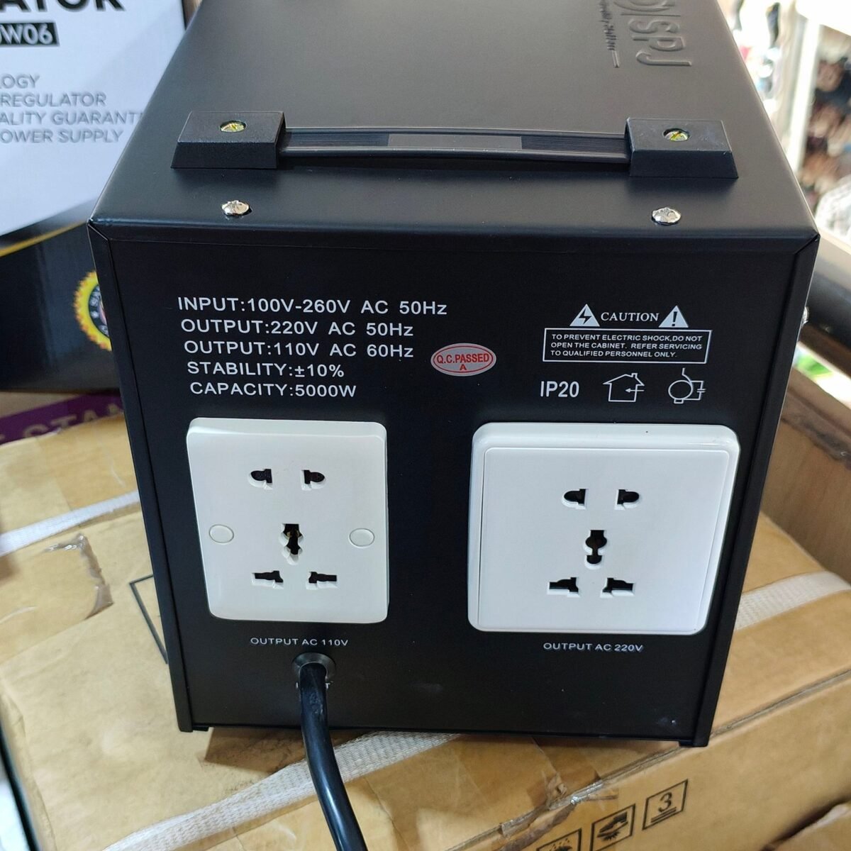 SPJ AVR-BLU5000W06 Automatic Voltage Regulator 5000W – Black - Image 6