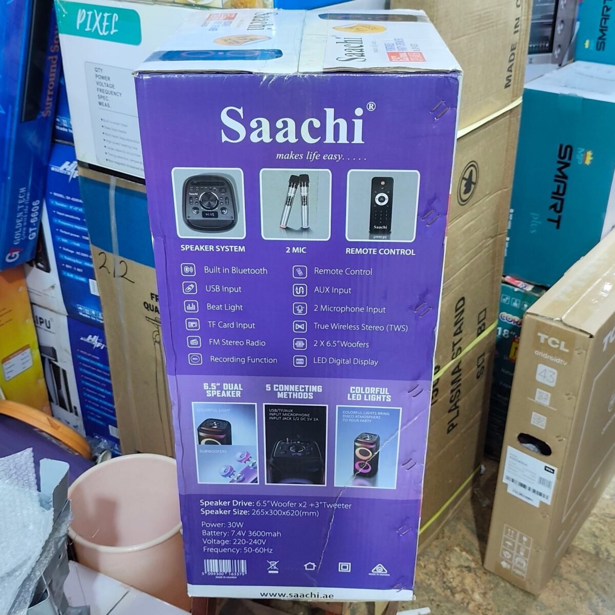 Saachi 6.5 inch portable party speaker NL-SP-6337 - Image 7