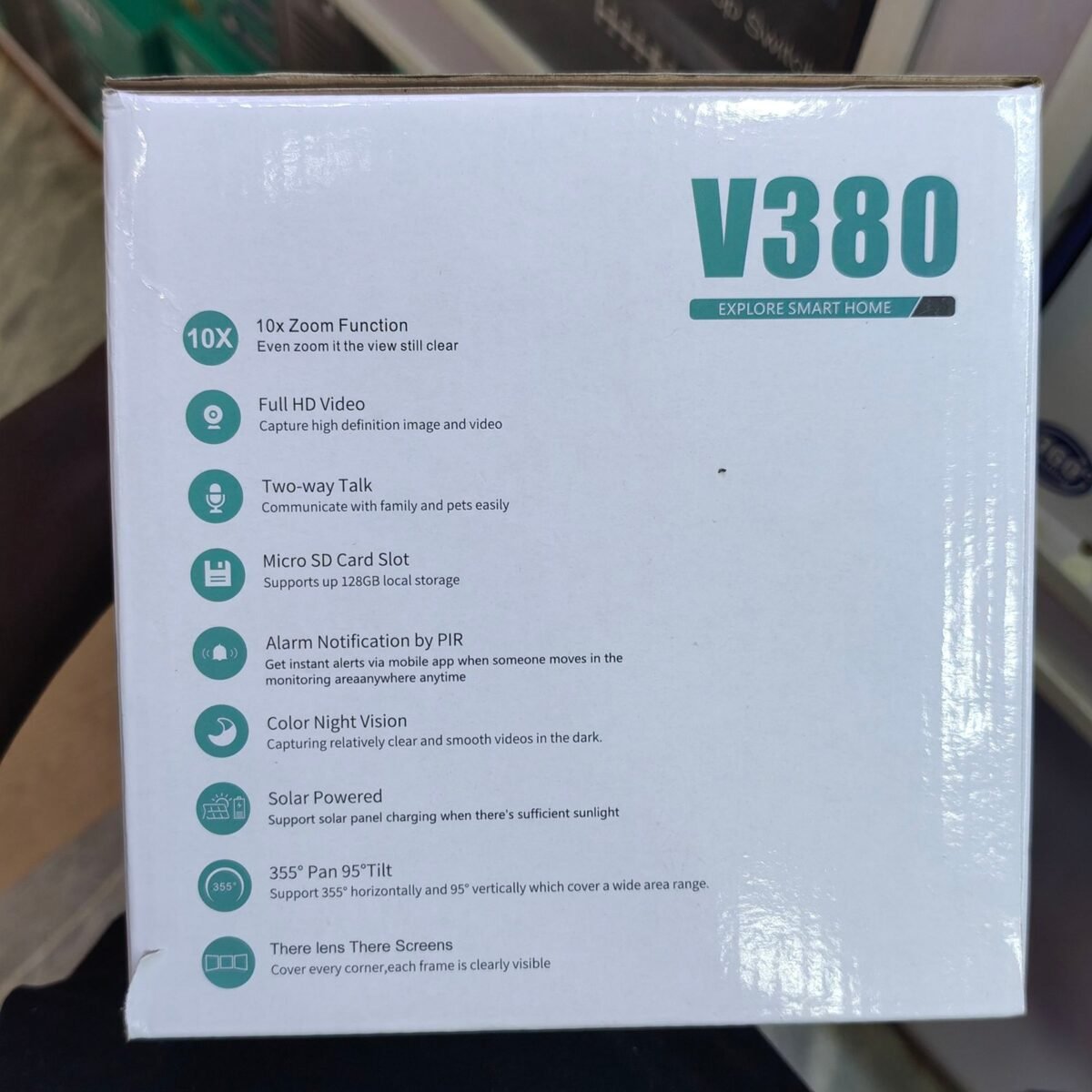 4G Sim V380 wireless smart solar camera - Image 2