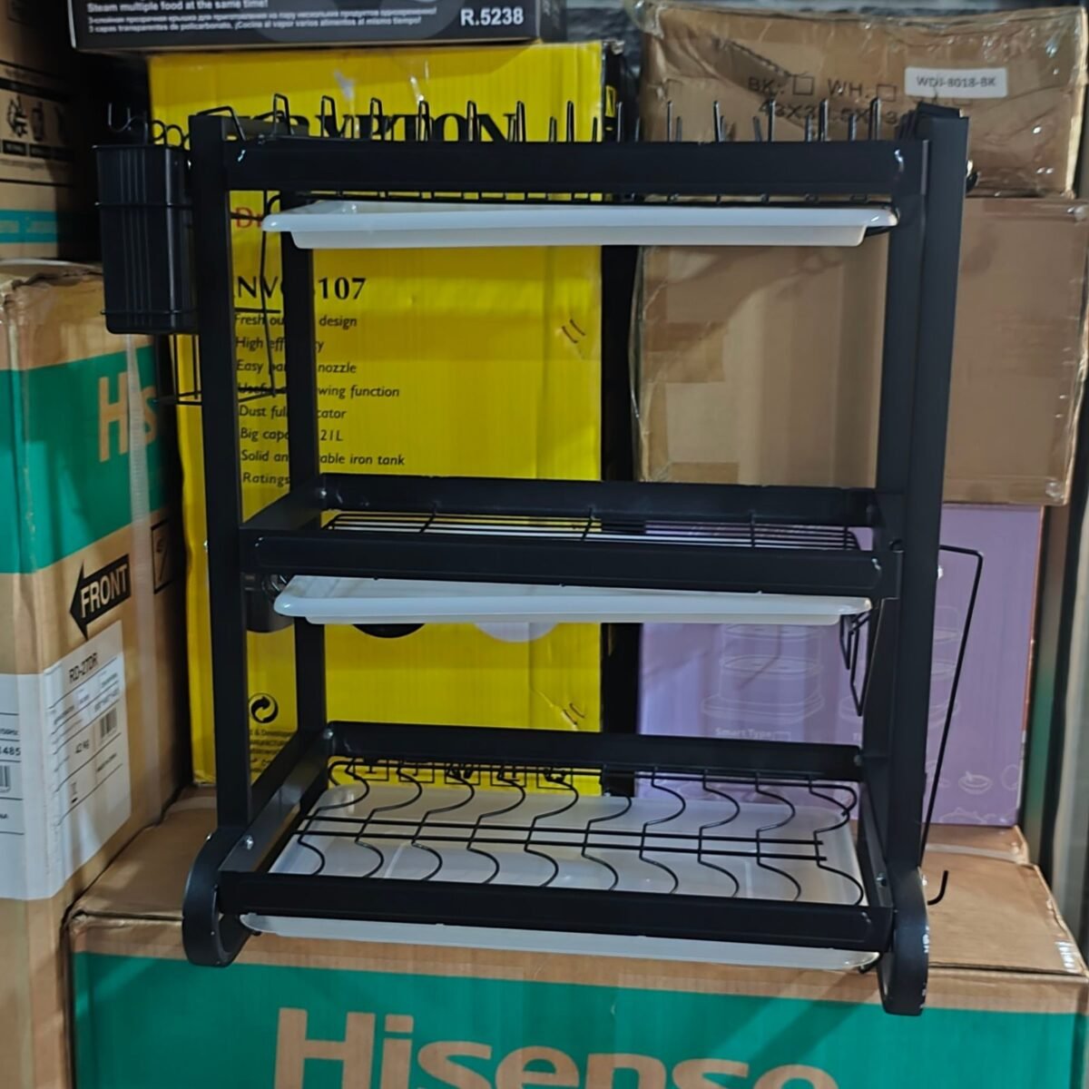 3-Tier Dish Drying Rack – Large Capacity Dish Organizer for Kitchen Counter - Image 3