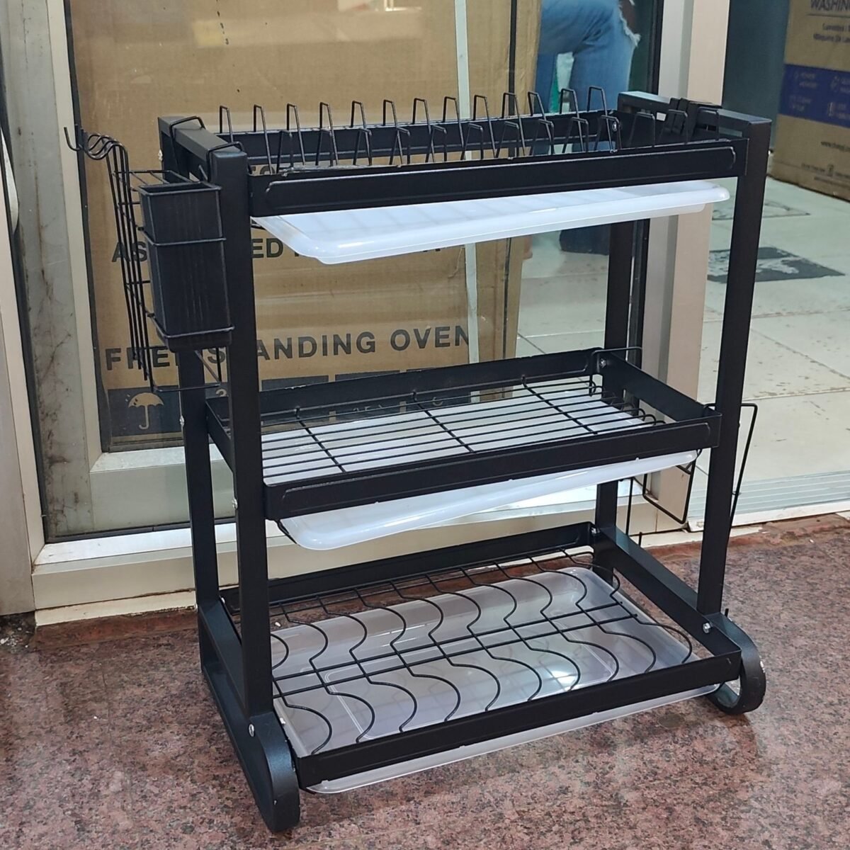 3-Tier Dish Drying Rack – Large Capacity Dish Organizer for Kitchen Counter - Image 2