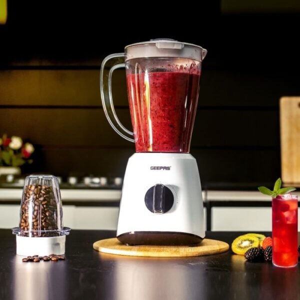 GSB44027 400W 2-in-1 Blender, Stainless Steel Blades, 1.5L Jar, 2 Speeds, Pulse, Ice Crusher, Chopper, Grinder, Smoothie Maker