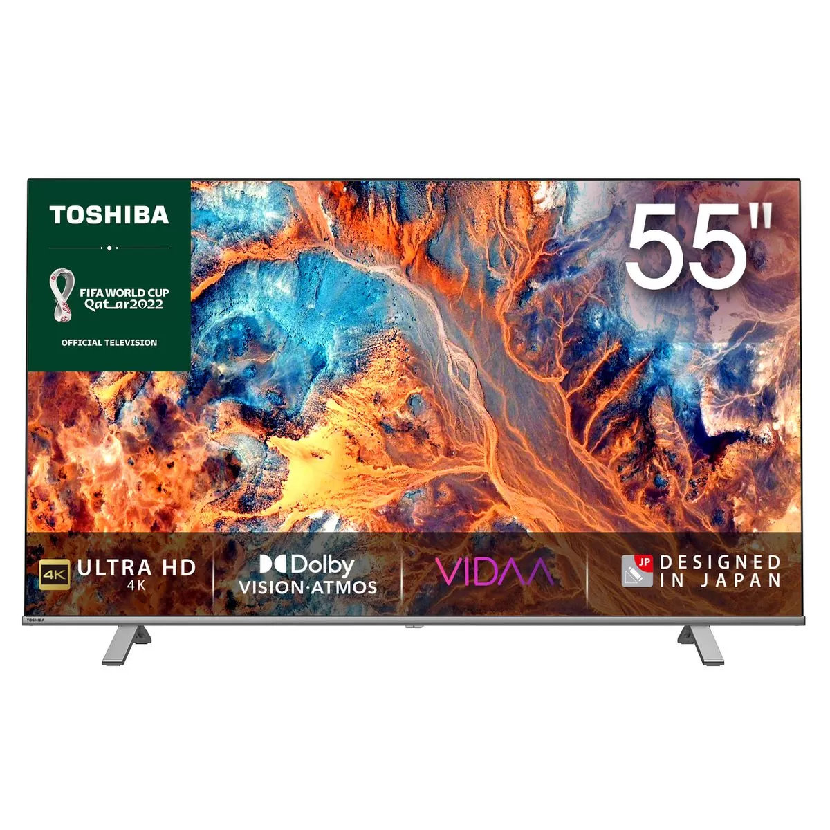 s-zoom-5.webp Toshiba 55C350 55 Inch 4K UHD Smart LED TV With HDR, Dolby Atmos & Inbuilt Free To Air Decoder – Black - Image 1
