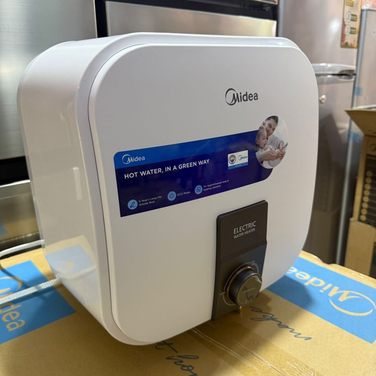Midea Kitchen PO Series Electric Water Heater – 10L / 15L, Enamel Tank, IPX4 Protection (D10-20VI / D15-20VI) - Image 2