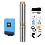 Kingmax AC/DC Hybrid Solar Submersible Water Pump – 123m Head, 1100W (AD705)