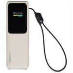 Porodo Smart Display 20000mah 100w Power Bank with Built-In Type-C Cable - Beige - Image 3