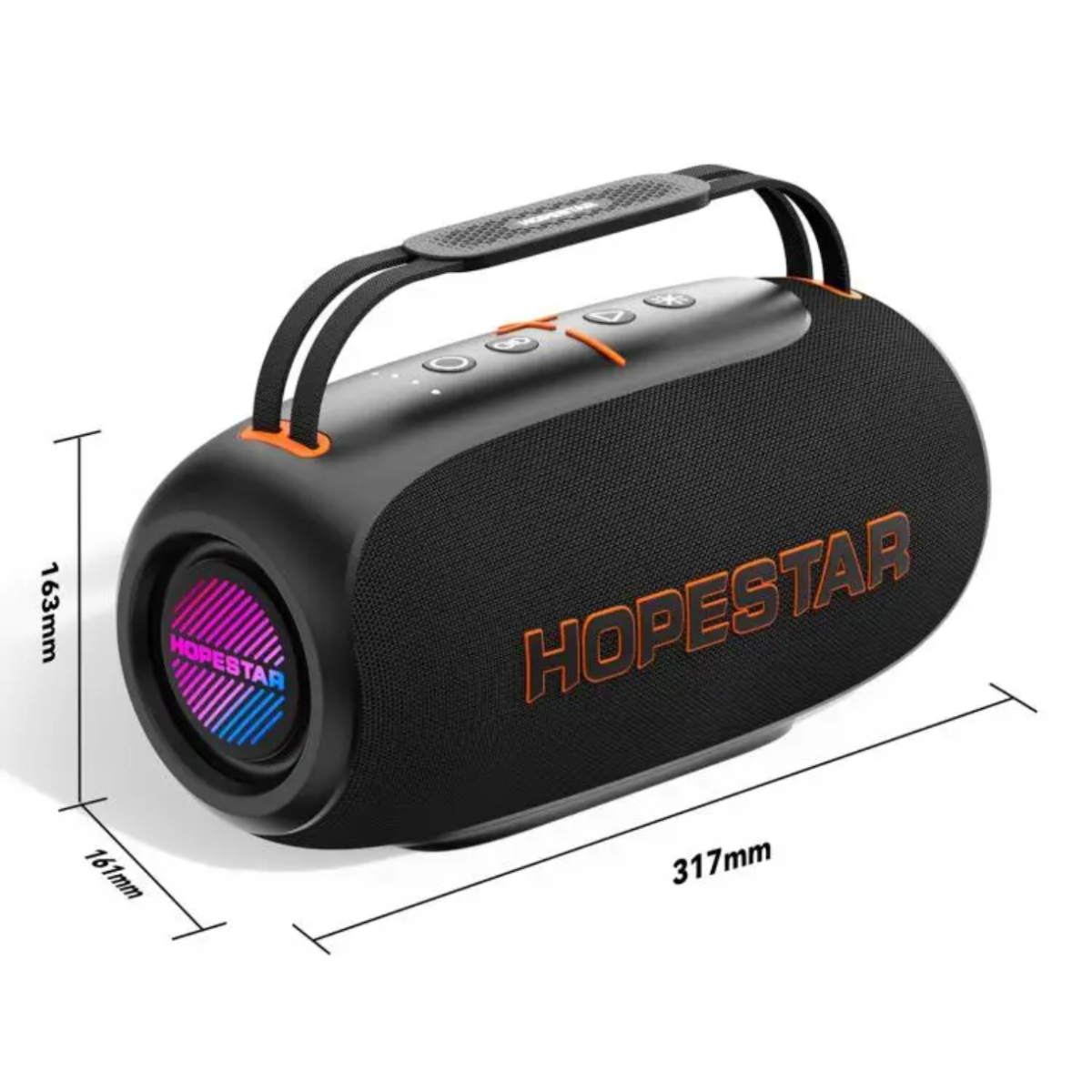Hopestar H70 80W Outdoor Portable Wireless Bluetooth Speaker – IPX6 Waterproof, 12000mAh Battery - Image 3