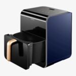 Panasonic NF-CC600 Air Fryer, 1450W, 6L, Steam Function, Viewing Window, Touch Panel, Black & Blue