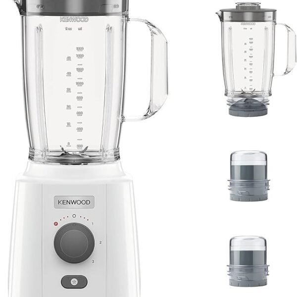 Kenwood Blender, 650W, 2L, Grinder, Ice Crush Function, 1.5L extra Jar, Multi Mill, BLP41.H0WH, White